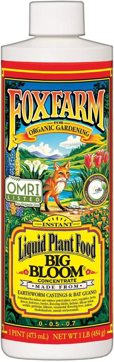 FoxFarm FX14091 Big Bloom Liquid Concentrate Organic Plant Food, 1 Pint (2 Pack)