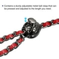 thumbnail image 5 of Purse Chain Strap, 47 Inch Iron Chain Strap Adjustable Chains Replacement for Wallets Clutch Bags Red/Black Tone, 5 of 5