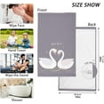 thumbnail image 3 of Dreamtimes Cute Swan Cotton Towels Set 2 Pcs Absorbent Hand Towel Face Towels Kitchen Towels Bath Towels for Bathroom Laundry Room Kitchen 16 x 28 Inches, 3 of 7