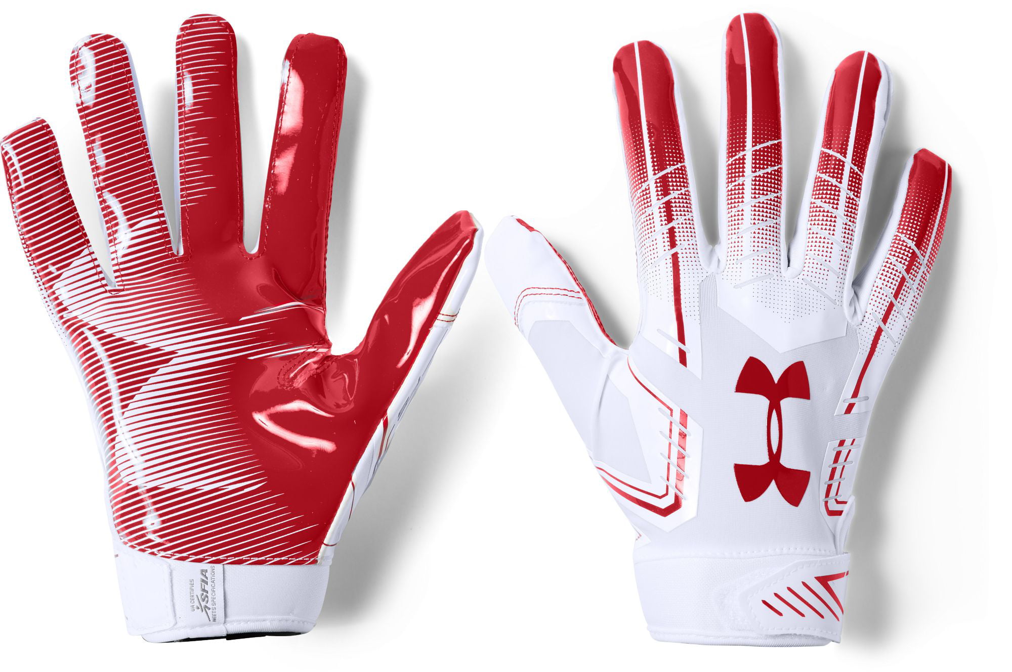 Under Armour F6 Football Receiver Gloves Sz XL-M Black White Glue Grip 