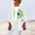 thumbnail image 2 of XIAfhje Womens Summer Cardigans Lightweight 3/4 Sleeve Floral Print Kimono Cardigan Loose Casual Beach Cover Up Blouse Tops, 2 of 5
