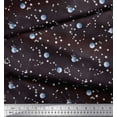 thumbnail image 3 of Soimoi Crepe Silk Fabric Moon & Galaxy Print Fabric by the Yard 42 Inch Wide, 3 of 3