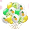 thumbnail image 5 of CIMAXIC 15pcs of One Set Creative Ballon Hawaii Style Ballons Pineapple Pattern Balloons Delicate Confetti Ballons for Party Home Festivel (Pineapple White Yellow Green Sequins Combination), 5 of 5