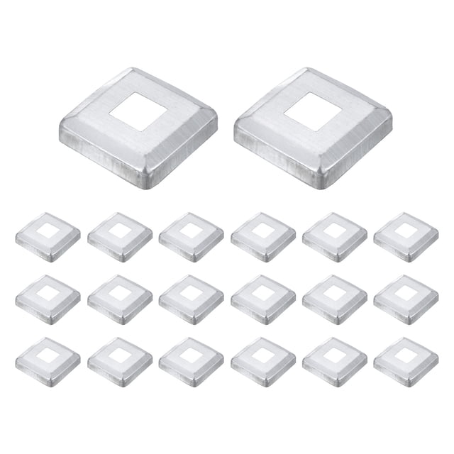 20Pack Post Base Cover, 2.5x2.5 Metal Integral Style Post Skirt Porch Column Wrap(0.75x0.75)