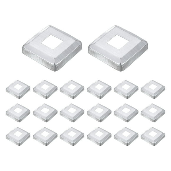 20Pack Post Base Cover, 2.5x2.5 Metal Integral Style Post Skirt Porch Column Wrap(0.75x0.75)