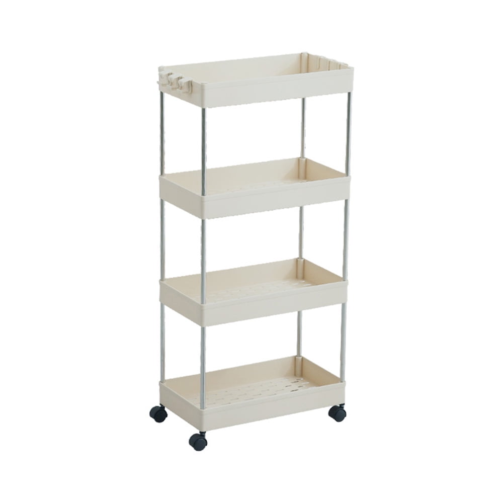 Storage Rack Shelf Organizer Slim Space Saving Wheels Movable Kitchen Bathroom