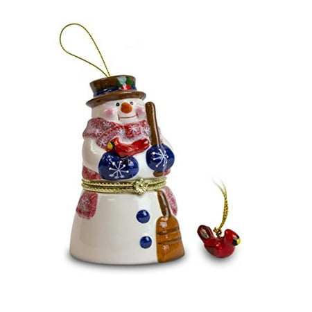 mr christmas snowman music box ornament with cardinal mr christmas snowman music box ornament with cardinal