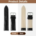thumbnail image 3 of Uxcell Quick Release Leather Watch Band 24mm Embossed Pattern Leather Watch Strap Replacement for Men Women, Black, 3 of 6