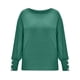 thumbnail image 3 of Gibobby Suéter casual mujer, Suéter de Manga Larga y Detalle Cruzado para Mujer(Verde,XG), 3 of 5