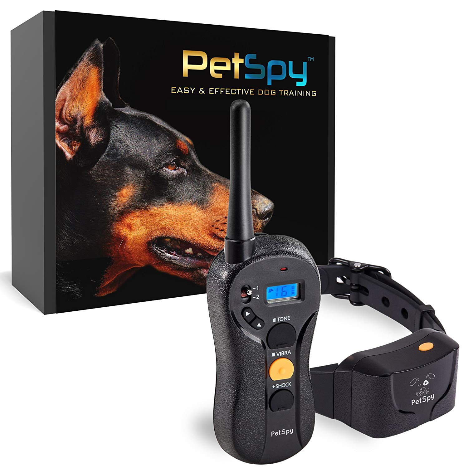 Waterproof Pet Dog  Training Collar Electric Shock LCD Rechargeable Remote Train 