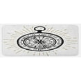thumbnail image 1 of Compass Kitchen Mat, Hand Drawn Vintage Inspired Sea Navigation Journey Themed Black and White Design, Plush Decorative Kitchen Mat with Non Slip Backing, 47" X 19", Black White, by Ambesonne, 1 of 1
