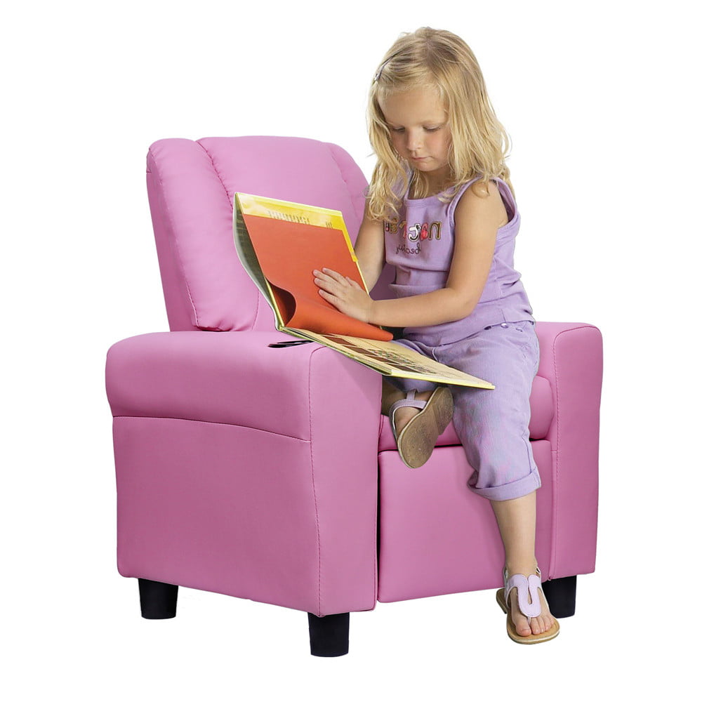 kids recliner pink