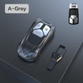 thumbnail image 3 of For Audi Key Fob Cover Case, Compatible with Audi A3 A6 A7 A8 E-Tron S3 S6 RS6 S7 RS7 Q7 SQ7 Q8 SQ8 3 Button with Keychain, 3 of 7