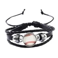 thumbnail image 2 of Pulsera de cuero con cierre, brazalete de moda para regalos de fiesta, para adultos, Día de San Valentín Béisbol, 2 of 9