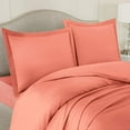 thumbnail image 3 of 4 Pc Cotton Sheet Set - Egyptian Cotton Sheet Set - Cotton Flat Sheet - Cotton Fitted Sheet - Cotton Pillowcase - Ultra Soft Luxurious Bedding Set -(Misty Rose/Twin XL), 3 of 6