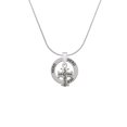 thumbnail image 2 of Delight Jewelry Silvertone Scroll Cross with Antiqued Decoration Hero Ring Charm Necklace, 18", 2 of 4