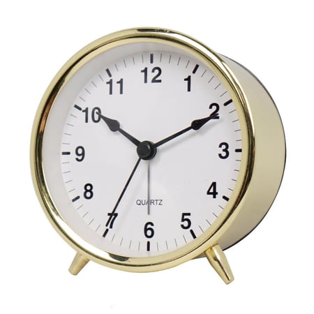 Yihuala Metal Creative Alarm Clock Small Mute Alarm Clocks Bedside Electronic Round Number Desk