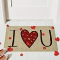 thumbnail image 4 of Clearance！npkgvia Valentines Decorations,Low Profile Door Mat Indoor Valentines Day Retro Rug Non-Slip Gnome Hearts Printed Doormat Outdoor Valentines Day Yard Decor, 4 of 6