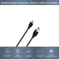 thumbnail image 3 of K-MAINS 5ft White Micro USB Data/Charging PC Cable Cord Replacement for VIZIO DSA-10PFD-05 FUS 050200, 3 of 4