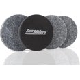 thumbnail image 1 of shiyou-Super Curseurs 3 1/2 Pouces Ronds Réutilisables pour Surfaces Dures - Déplacement Facile et Protection de Surface, Gris (4 Pack), 1 of 4