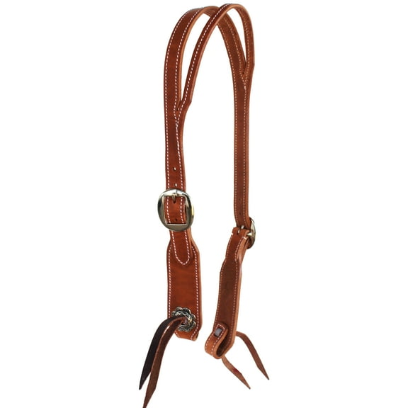 Horse Harness Leather Adjustable Split Ear Headstall Bridle w/ Tie Ends 975H330