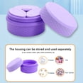 thumbnail image 4 of Travel Size Containers, 3 in 1 Travel Silicone Makeup Containers for Toiletries Shampoo Lotion Refillable Empty Jars with Spoon, Portable Containers for Trinkets Pills, including 3 Dispensers, Purple, 4 of 9