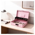 thumbnail image 4 of Money Box with Key, Money Tin with Lock Cash with Coin Tray for Petty Coins Notes ,Easy to Operate, 4 of 7