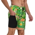 thumbnail image 2 of Kdxio St Patrick'S Day6 Print Men'S Swim Trunks With Compression Liner 7 Inch Inseam Quick Dry Swim Shorts, 2 of 7