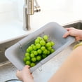 thumbnail image 6 of BLUE GINKGO Adjustable 3-in-1 Sink Colander, Plastic Strainer Basket | 2-Pack (Gray, Gray), 6 of 6