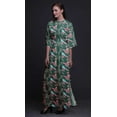 thumbnail image 3 of Bimba Robe Longue Maxi en Rayonne Imprimée de Baies Rouges et d'Oiseaux Bulbes pour Femmes avec Fente Latérale - Xxx-Grand, 3 of 6