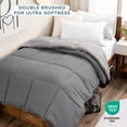 thumbnail image 4 of Bare Home 1800 Collection Reversible Down Alternative Comforter, All-Season, Twin/Twin-XL, Gray/Light Gray, 4 of 10