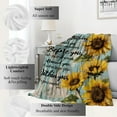 thumbnail image 2 of Birthday Gifts,Unique Best Gift Blanket 60x80in for Women Girls,Sunflower Rustic Wood Love Blankets, Ideas for Mom Sister Wife Female Grandma Lightweight Throw,Happy Festival Party Decor, 2 of 6