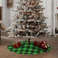 thumbnail image 6 of Kll Buffalo Plaid Green Black Christmas Tree Skirt 48",Party Decorations Farmhouse For Christmas Decorations Holiday Party, 6 of 8