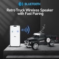thumbnail image 3 of WS-558 CoolPickupTruckDesignReplicaSpeaker,Portable Wireless Car model Bluetooth Speaker with HD Sound, TWS, FM Radio, USB/TF Playback, LED Party Light, Built-in Microphone, Surprise Gift (Black), 3 of 7