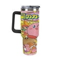 thumbnail image 4 of Kirby 40 Oz Tumbler with Handle And Straw, Stainless Steel Double Wall Vacuum Insulated Coffee Cup Travel Mug for Gym, Outdoors, Commute, Work, 4 of 8