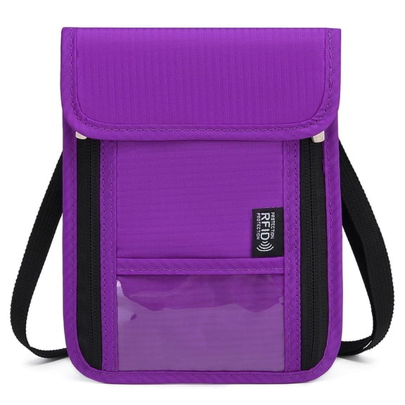 Tibvox Crossbody Travel Purse with RFIDS Blocking Pocket Nylon Shoulder Bag Card Holder