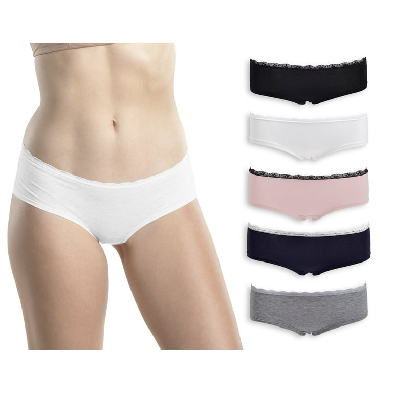 Emprella Womens Underwear Laced Boyshort Panties - 3 Pack Assorted Colors -  Assorted XL