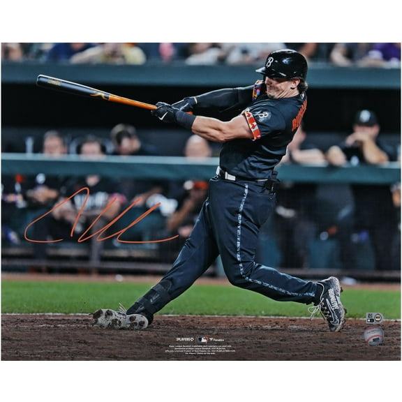 Adley Rutschman Baltimore Orioles Autographed 16" x 20" City Connect Jersey Swing Photograph - Fanatics Authentic Certified