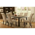 thumbnail image 4 of Furniture of America Landon Wood 7-piece Dining Set in Beige and Black, 4 of 12