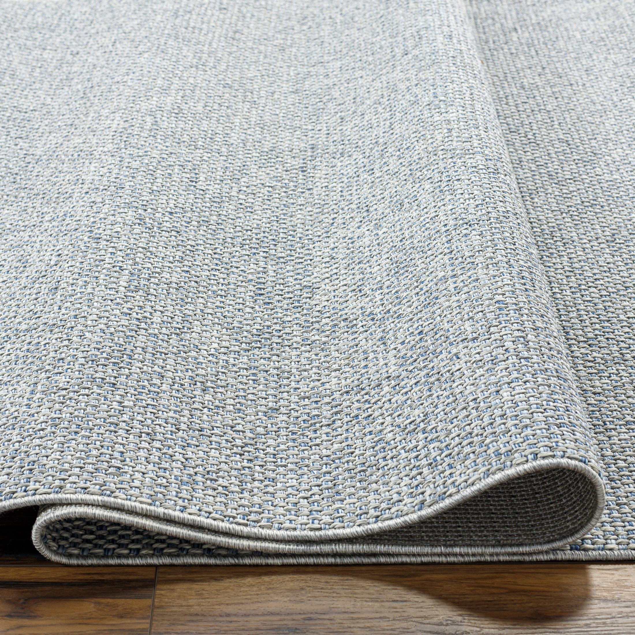Livabliss x Becki Owens Birdie Neutral Indoor/Outdoor Area Rug,6'4" x 9',Light Blue