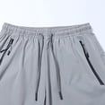 thumbnail image 6 of UAMVSH Big and Tall Shorts for Men Summe Cooling Capri Pants Quick Dry Casual Elastic Waist Drawstring Long Shorts with Zipper Pockets, 6 of 7