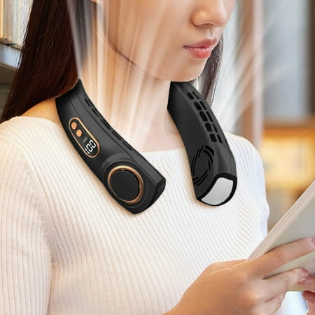 

Oktoberfest Adjustable Fan Portable Hand Fan USB Portable Neck Hanging Fan Cold Handheld Rechargeable Mute Sports 5 Speed Adjutable Colorful Ambient Light Neckband Leafless For Home Office