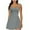 Gray, variant on Womens Athletic Romper One Piece Workout Outfits Trendy Solid Color Side Slit Tennis Dresses Exercise Golf Skorts Onesies Blue M
