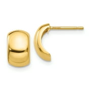 14k Yellow Gold Post Stud Hoop Earrings Ear Hoops Set Fine Jewelry For Women Gifts For Her