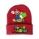 thumbnail image 2 of Gorra infantil de Super Mario Bros, gorra de punto de anime, gorro de bebé moderno, gorro de invierno de dibujos animados, gorra con patrón delicado, regalos de Navidad, 2 of 5