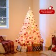 thumbnail image 2 of Gymax 6 FT Artificial Christmas Tree Hinged Snow Flocked Xmas Tree w/ 820 Branch Tips, 2 of 10