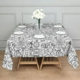 thumbnail image 3 of Football Icons Pattern Square Tablecloth,Waterproof Square Table Cover,Wipeable Spillproof Washable Table Cover for Home Kitchen Party Decor 60"x60"(152x152cm), 3 of 6