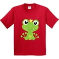 thumbnail image 3 of Inktastic Cute Frog, Green Frog, Frog Princess, Crown Youth T-Shirt, 3 of 5