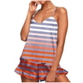 thumbnail image 2 of Conjunto de pijama de poliéster con tirantes finos y estampado de moda para mujer, 2 of 8