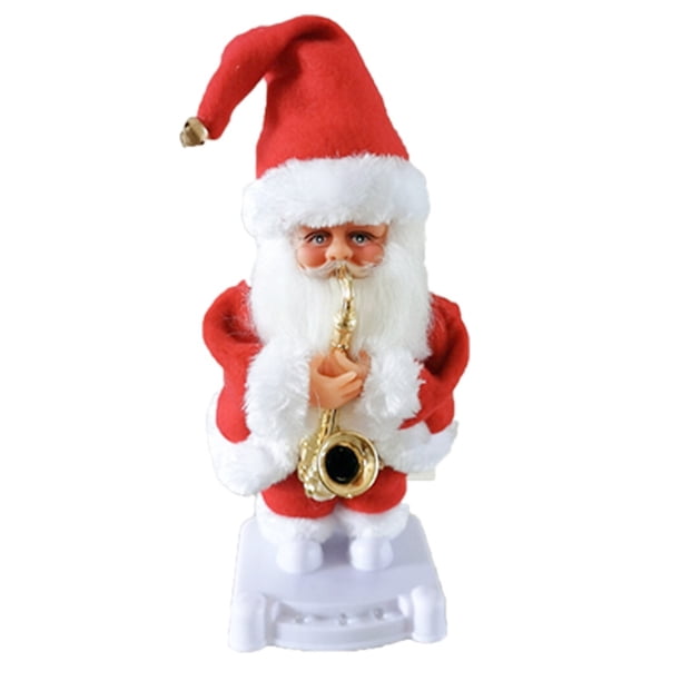 MuñEca de Navidad Juguete EléCtrico Cadera Sacudiendo Franela Bailando Navidad Papá Juguete para NiñOs C